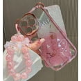 thumbnail image 3 of Cute Case for iPhone 13 Pro Max,Bear Pattern Case with Butterfly Pearl Wrist Chain for Women/Girls Gift, Removable Glitter Papper Soft TPU Shockproof Cover 6.7 Inch, 3 of 6