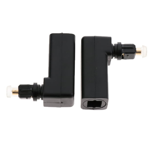 2Piezas ángulo Adaptador óptico 3 vías de Fibra (SPDIF / ) de sonido Digital Salida de sonido Analógica L / R CUTICAT Adaptador óptico