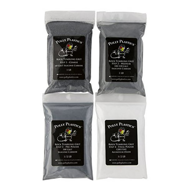 Rock Tumbler Refill Grit Media Kit (3 pounds) by Polly Plastics 4