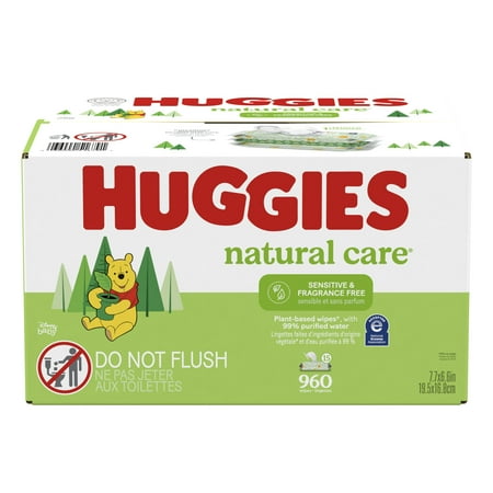 Huggies Natural Care Sensitive Unscented Baby Wipes - 960ct