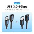thumbnail image 1 of Vention USB 3.0 Extension Cable USB 3.0 2.0 Cable Extender Data Cord for PC Smart TV Xbox One SSD Fast Speed USB Cable Extension, 1 of 5