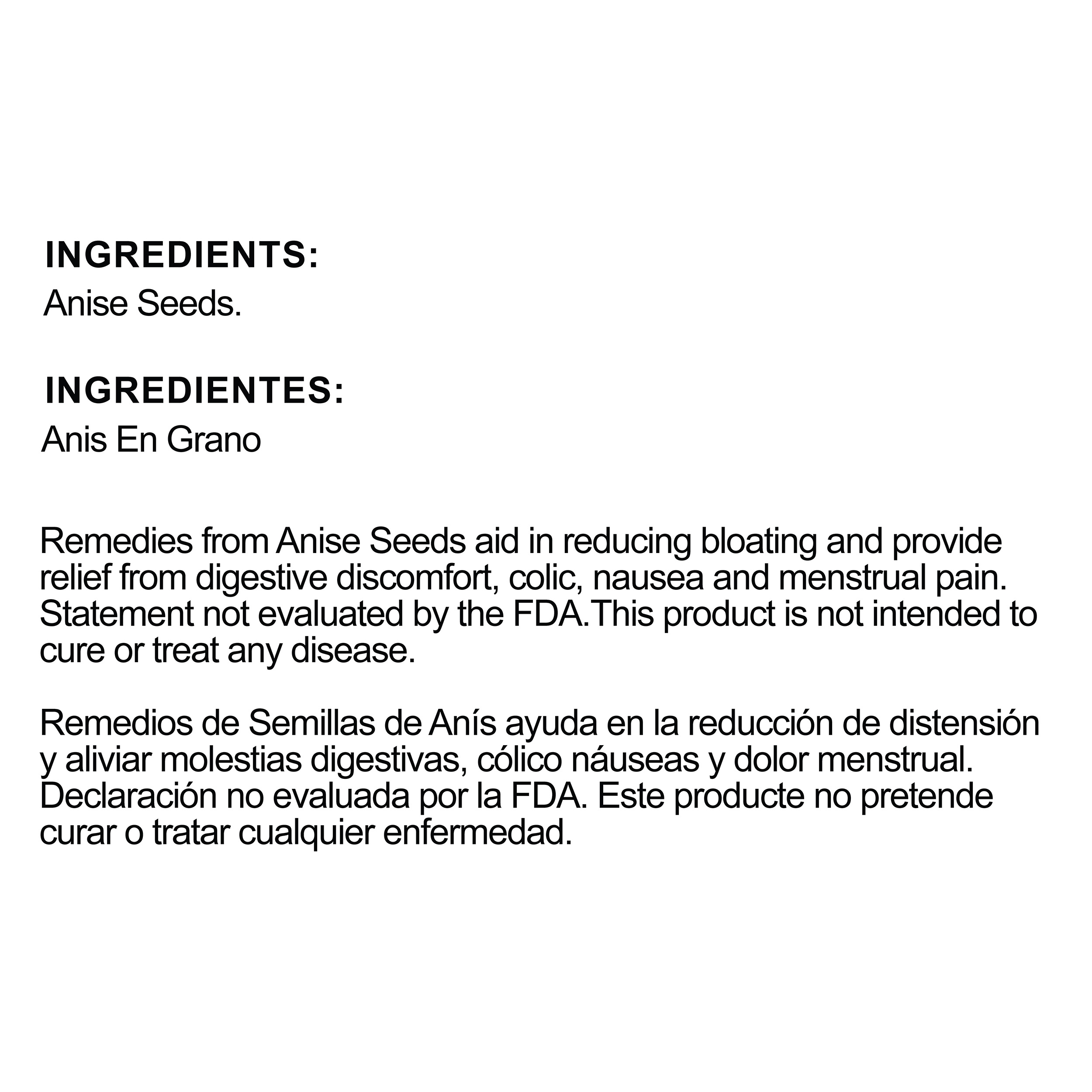 Lisy Orale Anise Seeds, 1.25 oz