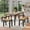 6-Retro, variant on Asofer 63" Dining Table Set for 6, Kitchen Table Set with 2 Benches & 2 Stools, Wood Dinette Sets with Metal Frame, Gray