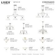Livex Lighting Coronado Ceiling Mount in Antique Brass