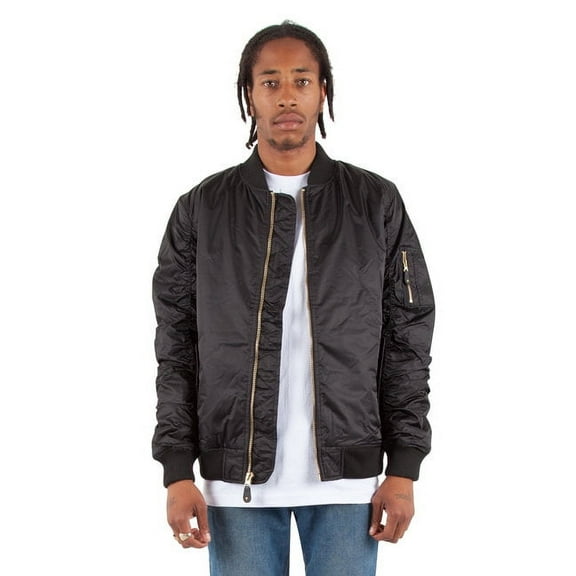 Shaka Wear Adult Bomber Jacket M BLACK