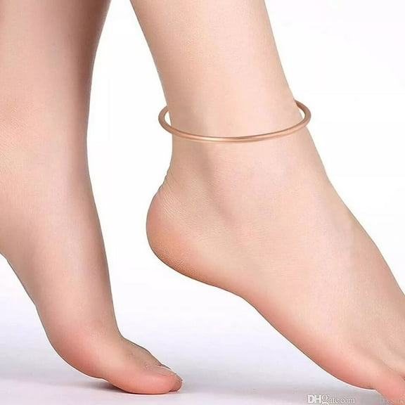 Peekdee Anklets Pair Chunky Copper Foot Jewelry Thick Body Armor Tribal Ancient Greek