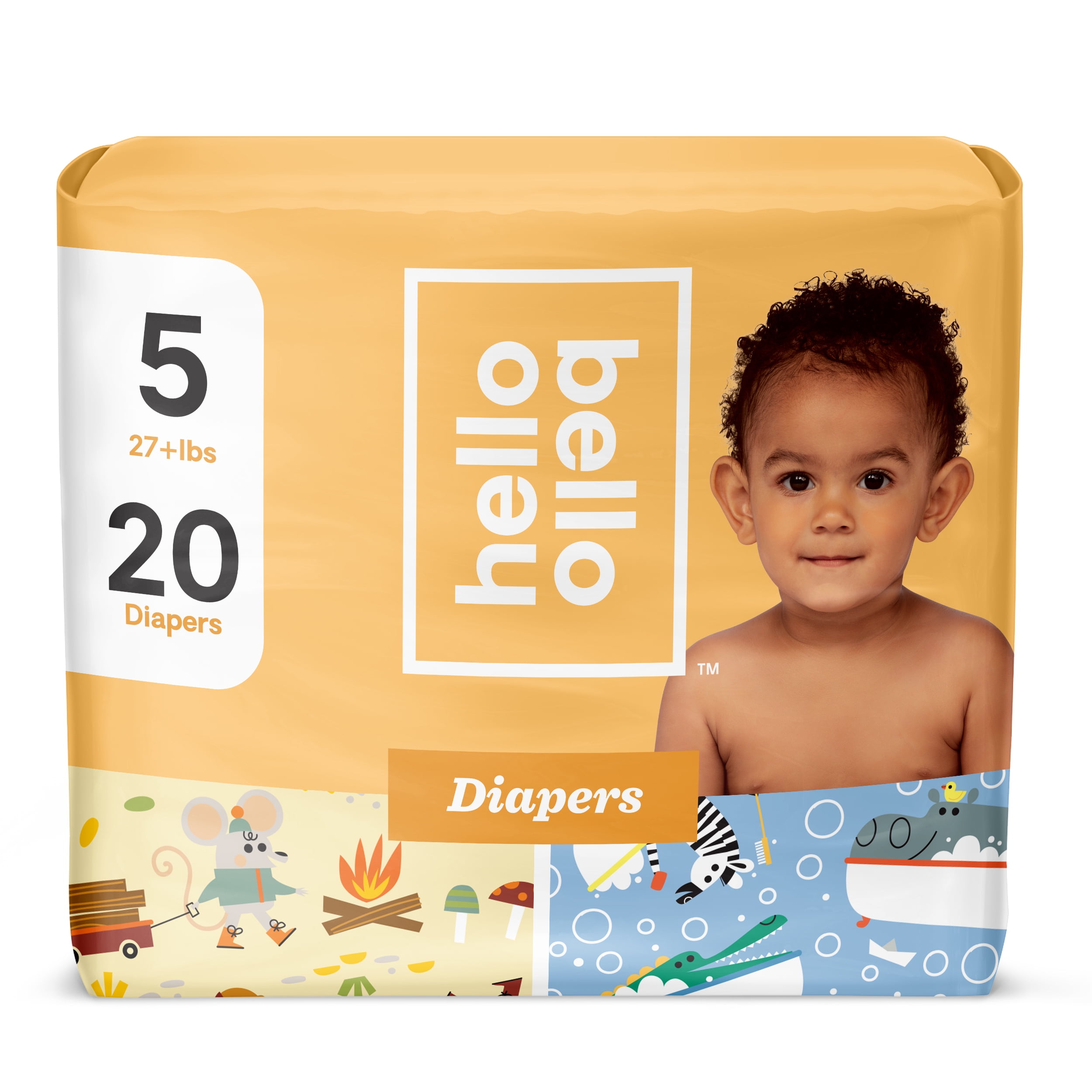 Teachers Pet Pattern Size 2 175 Count Hello Bello Baby Diapers Super Absorbent & Hypoallergenic Baby Diapers 5 Packs of 35 