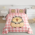 thumbnail image 2 of Castle Fairy Cartoon Animal Twin Comforter Sets for Children,Geometric Plaid Bedding Set, 2 of 8