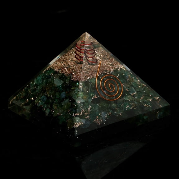 Nephrite Crystal Orgone Pyramid EMF Protection Meditation Energy Generator