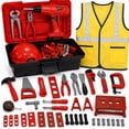 thumbnail image 2 of JoyStone 69 PCS Kids Tool Set with Portable Toolbox, Toy Power Drill, Hard Hat & Vest, Pretend Play Construction Toys for Boys and Girls, 2 of 11