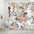thumbnail image 3 of Pumpkin Shower Curtain, Fall Boho Pumpkins Bath Curtains Autumn Harvest Pattern Watercolor Bathroom Curtain Waterproof Fabric with Hooks for Home Decor, 72Wx84H, 3 of 6