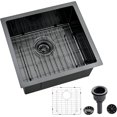 thumbnail image 3 of Undermount Kitchen Sink  Nano  Stainless Steel Deep Single Bowl with Efficient Drainage &amp; Tarnish- Finish for Bar  Laundry  RV  Includes Accessories, 3 of 3
