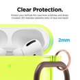 thumbnail image 4 of elago Compatible with AirPods Pro Case Clear - High Rating, TPU Transparent Shockproof, Protective Case Cover with Keychain, Gel Tape Included, Wireless Charging [Neon Yellow], 4 of 10