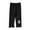 Black, variant on Utoimkio Toddler Girls Solid Color Capri Leggings Stretchy Home Lounge Pants for Kids Daily Wear Size 1-7T