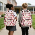 thumbnail image 4 of SEANATIVE Kids' School Backpack 17 Inch Large Capacity School Bag Book Bag Adjustable Shoulder Straps Casual Daypack for Elementary Middle School Boys Girls, Flower Pink Red, 4 of 7