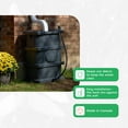 thumbnail image 5 of FCMP Outdoor WG4000-GRY Home Outdoor Wood Grain Rain Water Catcher Barrel, 5 of 11