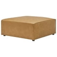 thumbnail image 2 of Modway Mingle Modern Faux Leather Upholstered Ottoman in Tan, 2 of 7