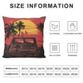 thumbnail image 5 of Orinice Sunset Palm Trees Graphic Decorative Cushion Throw Pillow Cover for Home Couch Living Room Bed Sofa - High-Quality Summer Short Plush 1PC 12x12in, 5 of 5