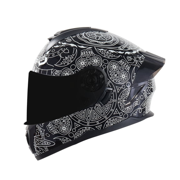 Casco Para Moto Edge Abatible Blanco Mexicano Doble Certificación L