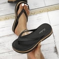 thumbnail image 5 of enyan Flip Flops for Women Women's Comfortable Summer Beach Thong Sandals for Women with Cushion Walking Arch Support Yoga Mat Indoor Outdoor Soles,Black,Size 7.5, 5 of 7
