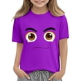 thumbnail image 7 of Piuwrlz Purple Short Shirts Sleeve Teen Boys Graphic T-Shirts Pullover T Shirts Purple Size 9 Years, 7 of 7