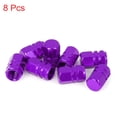 thumbnail image 2 of Unique Bargains 8pcs Purple Tire Stem Valve Caps Car Dustproof Hexagon Shape Aluminium Alloy Tire Cap, 2 of 5