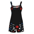 thumbnail image 5 of Cavosen Fourth of July Plus Size Loose Patriotic Jumpsuits Short Overalls with Pocket Star and Stripe Summer Workout Rompers, 5 of 7