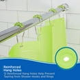 thumbnail image 3 of Kenney Medium Weight PEVA Shower Curtain Liner and Beaded Roller Ring Set, 70" W x 72" H, Green, 3 of 9