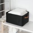 thumbnail image 5 of Mainstays Black Canvas Storage Basket with Handles, 5 of 7