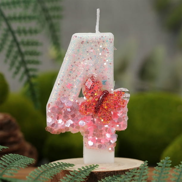 Set de velas de cumpleaños número 0-9 - Decoraciones de pastel de cera roja para fiestas y Nochevieja - 1 pieza