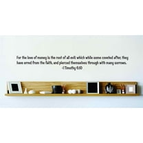 Living Room Art For The Love Of Money Is The Root Of All Evil 1 Timothy 610 Inspirational Life Bible Quote 15x15