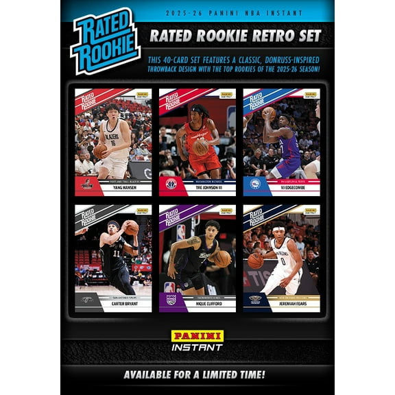 NBA 2025-26 Panini Instant Rated Rookie Retro Basketball Trading Card Set [40 Cards]