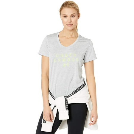 Under Armour Womens Tech V-Neck Graphic - Twist Short Sleeve T-Shirt