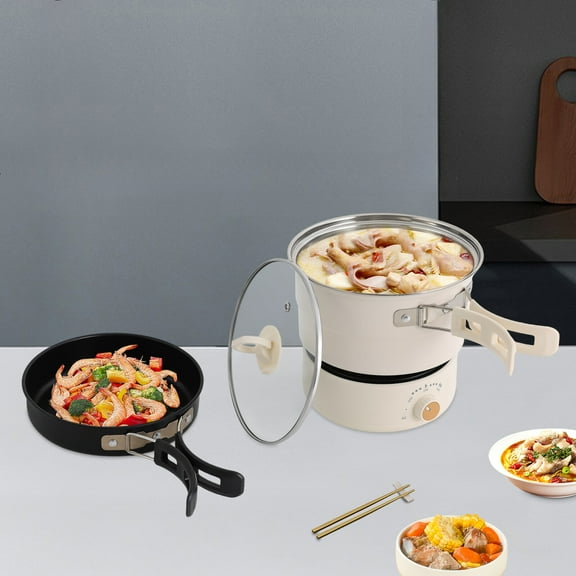 1.6L Mini Hot Pot Multifunction Split Electric Cooker with Steamer 110V 500W