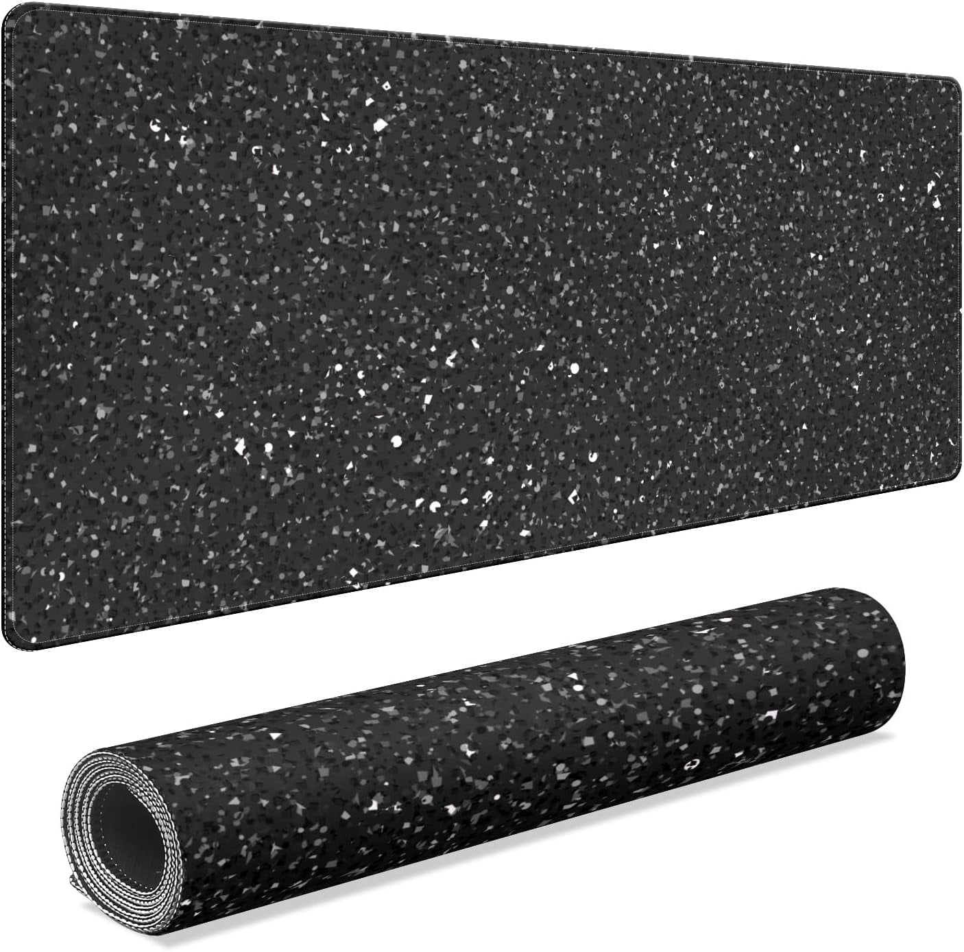 Golden Glitter and Shiny Desk Mat, Desk Accessory, Cute Workspace, Trendy Workspace, Trendy, 35.4x15.7in Large Gaming Mouse Pad, Cute Desk Topper, Pretty Desk Pad