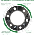 thumbnail image 2 of SCITOO 5x4.5 Wheel Spacers 1.5 inch Thread Pitch 12x1.5 Hub Bore 82.5mm 5 Lug Wheel Spacers Fit for Sebring Fusion for Veloster Genesis Coupe Genesis Tucson Santa Fe Tiburon XG350 -4PCS, 2 of 5