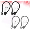 thumbnail image 4 of 2 Pairs Comfortable Earphone Ear Hooks Silicone Earbuds Covers Anti Slip Holders Compatible with AirPods for Running Jogging Cycling (Grey/Black), 4 of 5