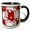 Black/White, variant on 3drose, Valentine Red Hearts, 11oz Magic Transforming Mug