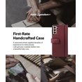 thumbnail image 3 of Ringke Folio Signature Plus Case Compatible with Samsung Galaxy S21, Handcrafted Artisan Leather Wallet Cover with Extra Card Slot - Burgundy, 3 of 11