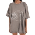 thumbnail image 1 of Tops Retro Para Hombres Y Mujeres Vintage Drop Manga Corta Patrón Estampado Casual Manga Corta Gradiente Tie-Dye Estampado Blusa Odeerbi ODB180209, 1 of 8