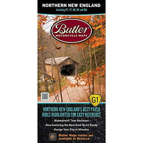 Best Paved Roads in Northern New England - Northern New England G1 Series Map