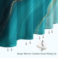 thumbnail image 6 of Teal Gold Wave Marble Pattern Shower Curtain 36"x72" ,Bathroom Decorative Shower Curtains Set with 12 Hooks,Modern Waterproof Washable Shower Curtain, 6 of 6