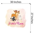 thumbnail image 4 of Cartoon Watercolor Custom Name Wall Decals for Kids Room - Young Deers Skunk & Bunny Rabbit Design Wild Animals Personalized Bedroom Wall Sticker Water Color Style - Size: 30 In x 24 In, 4 of 5