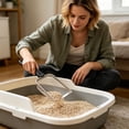 thumbnail image 2 of Cat Litter Scoop, Stainless Steel Sifter, Kitty Metal Scooper, Deep Shovel, Long Handle, Poop Sifting, Kitten Pooper Lifter, Durable, Heavy Duty, for Litter Box _ A, 2 of 5