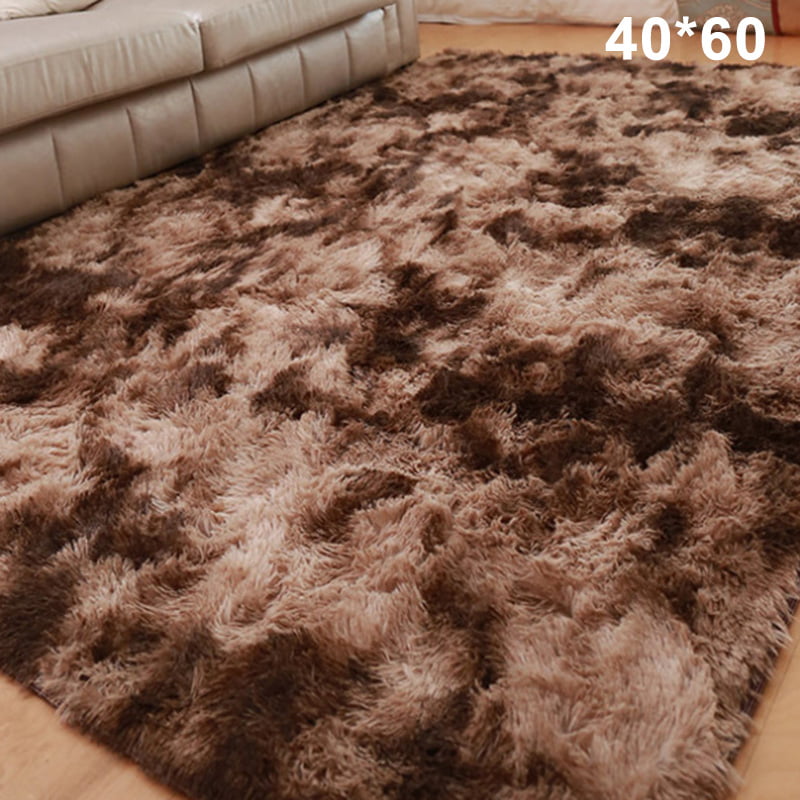Fake Sheepskin Shaggy Area Rug Carpet Floor Mat Seat Cushion 40/60/90cm Black 