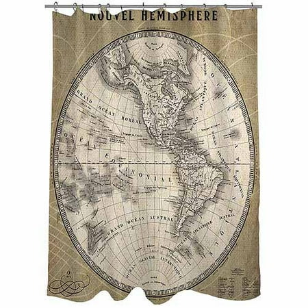 Thumbprintz French World Map 3 Shower Curtain