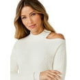 thumbnail image 4 of Sofia Jeans by Sofia Vergara Women's Cutout Cable Sweater, 4 of 6
