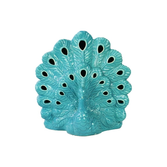 Urban Trends Collection: Ceramic Peacock Figurine Gloss Finish