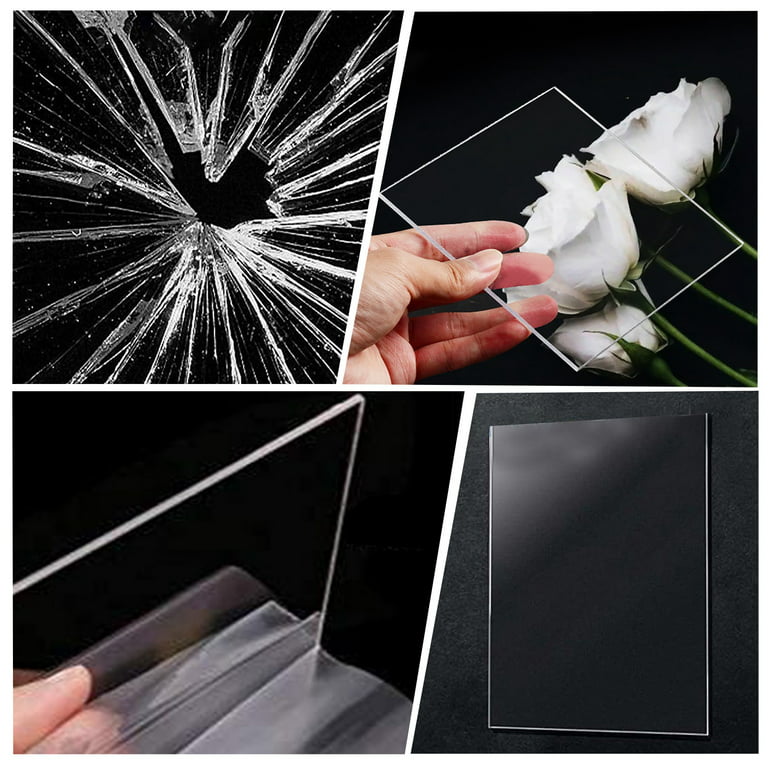 5 Pcs Clear Acrylic Sheet Transparent Board 1mm for Picture Frame Glass 