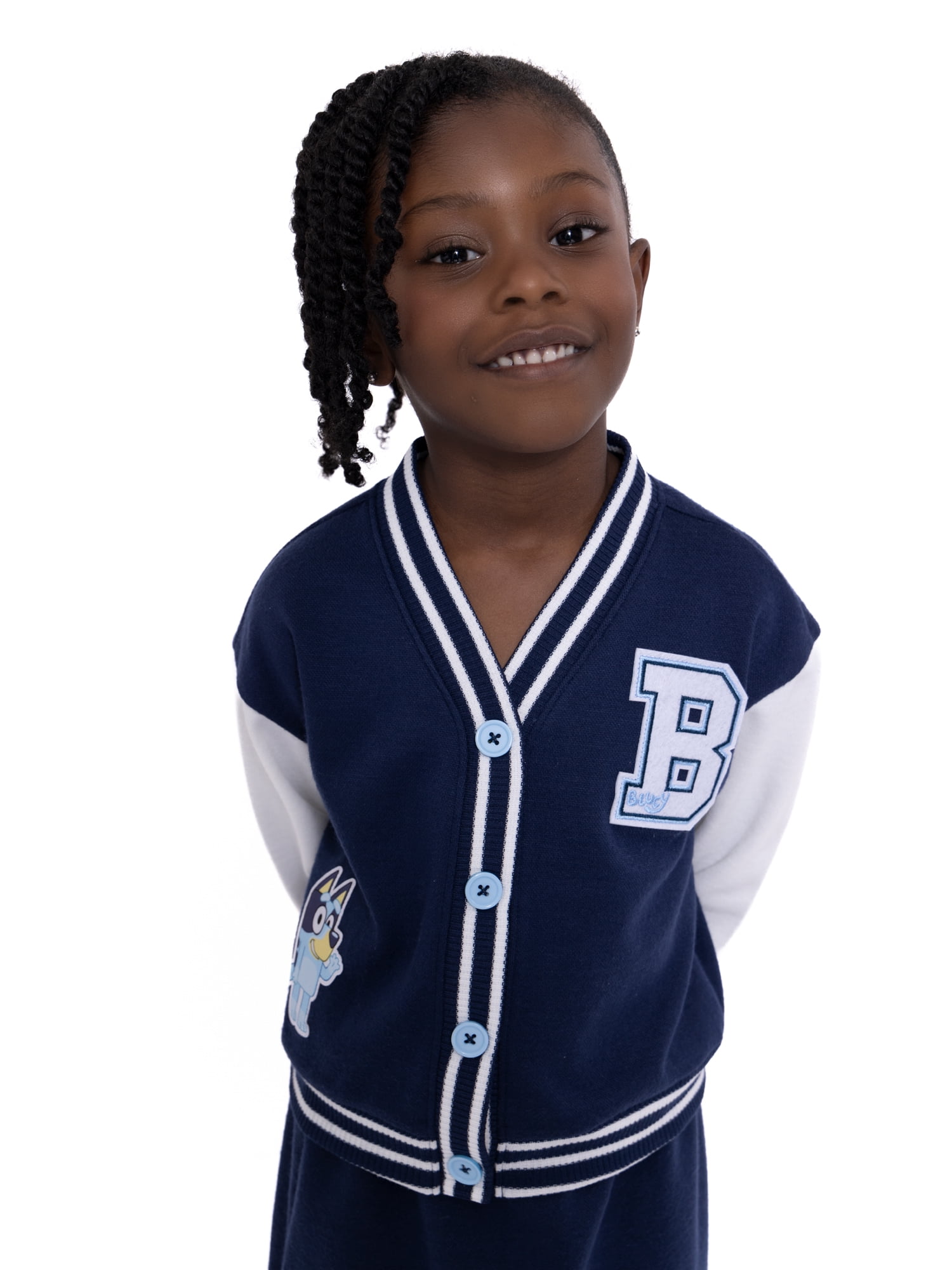 Bluey Toddler Girls Varsity Jacket and Skirt Set, Sizes 12M-5T